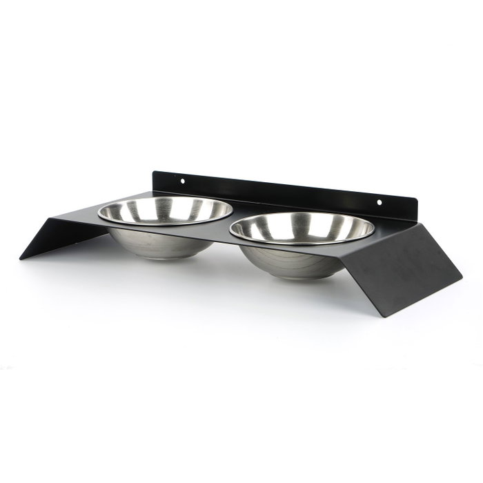 Hanah Home Pet018 Comedero para mascotas de metal negro 50 cm